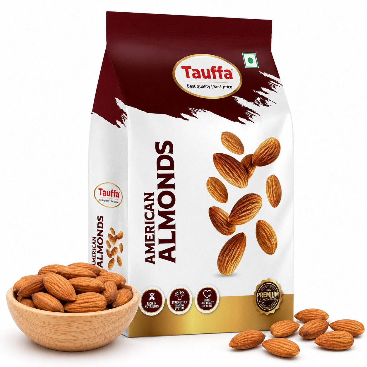 Premium American Almonds 250g | Whole & Crunchy California Badam