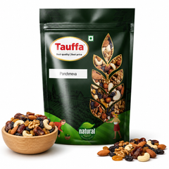 Tauffa Panchmeva 400g | Premium Panchmewa Vrat Mix | Dates, Almonds, Cashews, Indian & Black Raisins | 13g Protein | No Added Sugar | Fit for Fasting & Pooja | Vrat Essentials