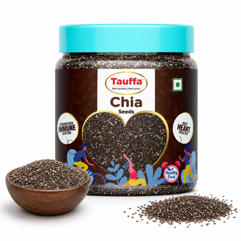 Tauffa Chia Seeds 250g | Natural Superfood Seeds | Rich in Fiber, Protein & Omega-3
