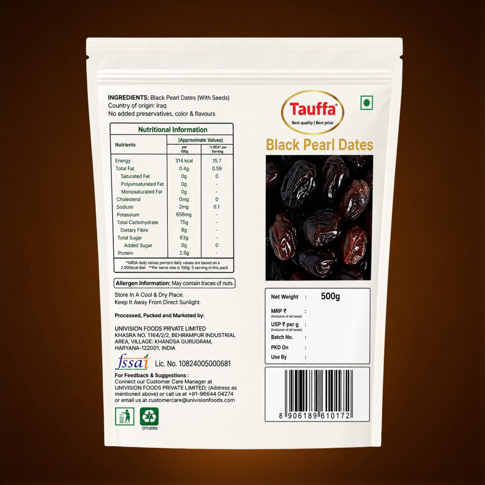 Premium Black Pearl Dates | Naturally Sweet, No Added Sugar