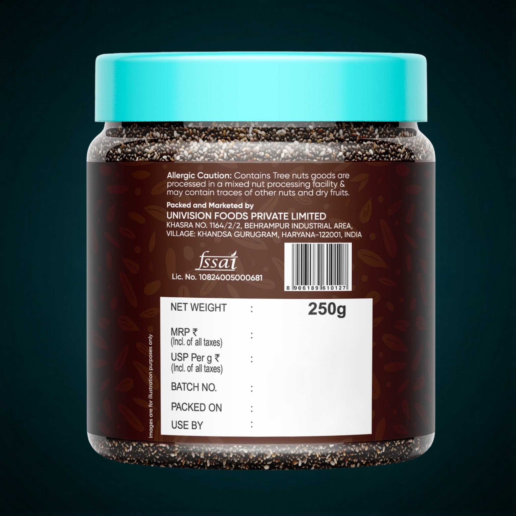 Tauffa Chia Seeds 250g | Natural Superfood Seeds | Rich in Fiber, Protein & Omega-3