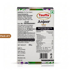 Tauffa Anjeer Gold 250g | Premium Afghani Dried Figs | Anjir Dry Figs | Naturally Sweet & Fiber-Rich | Ideal for Snacking, Milk-Soaking & Festive Gifting
