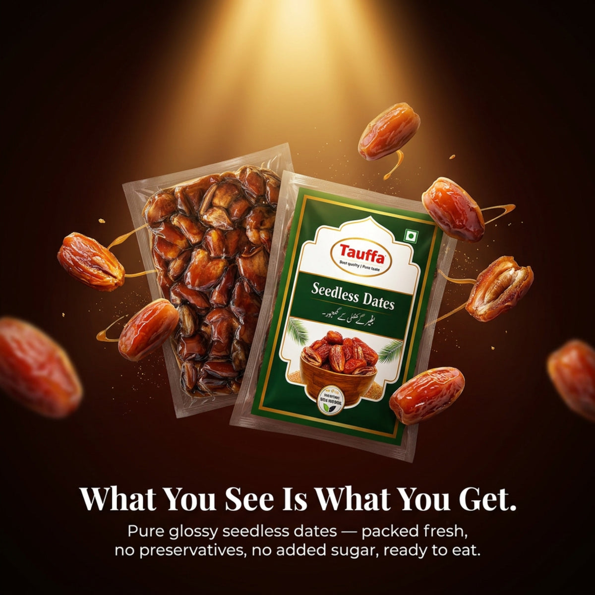 Seedless Dates 500g | Soft & Chewy Pitted Khajoor