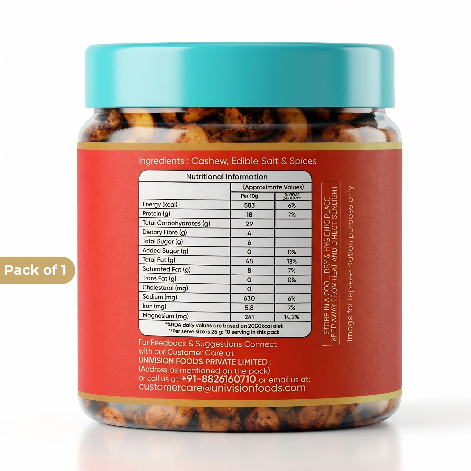 Tauffa Barbeque Cashews 250g | Smoky BBQ Roasted Whole Kaju