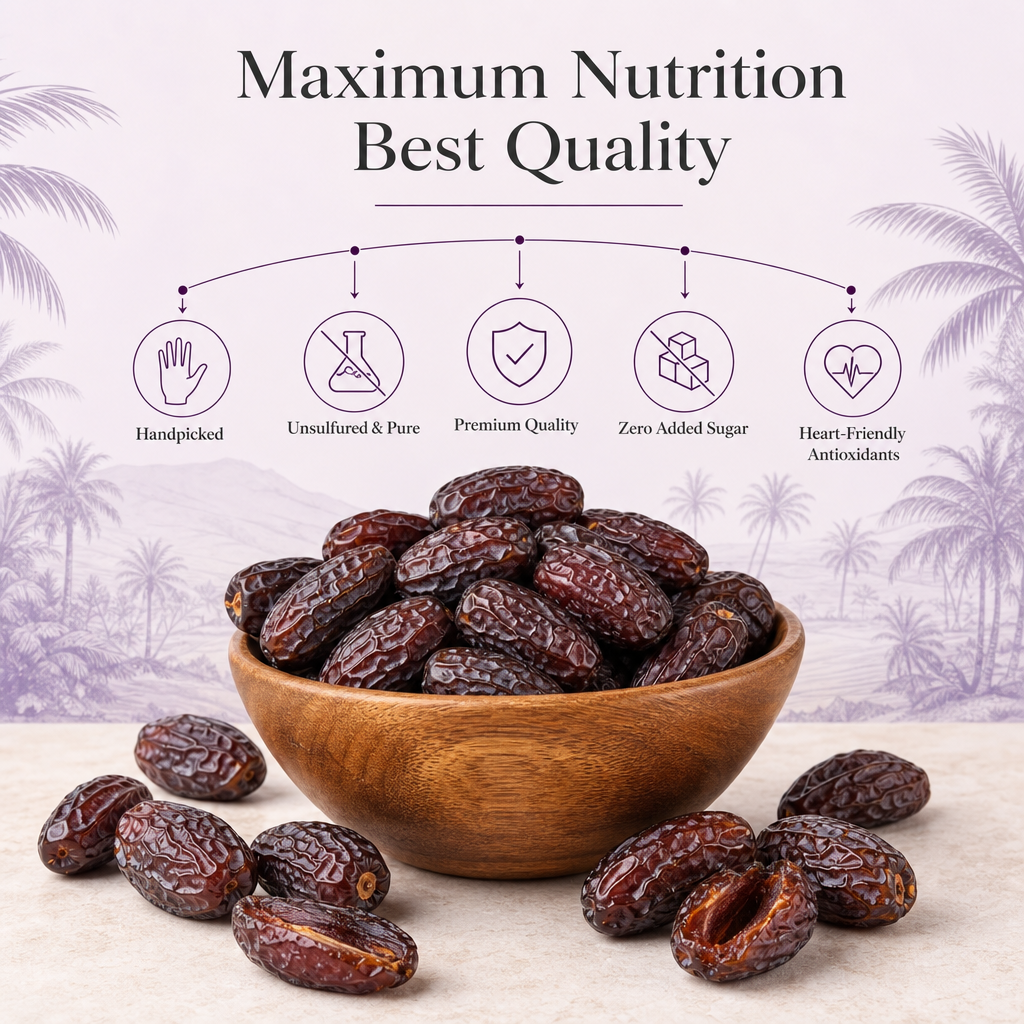 Safawi Dates 500g | Kalmi Khajoor | Saudi Arabia