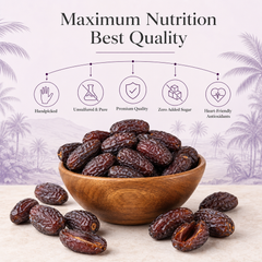 Nut n Berry Safawi Dates 500g | Premium Kalmi Khajoor from Saudi Arabia | Soft, Naturally Sweet Khajur | No Added Sugar, Rich in Fibre