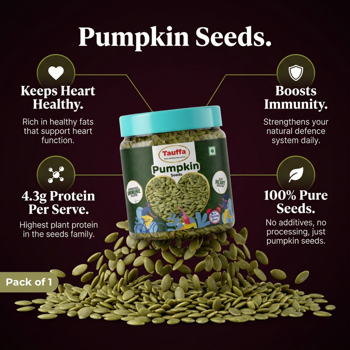 Premium Raw Pumpkin Seeds 250g | AAA Grade Kaddu Beej