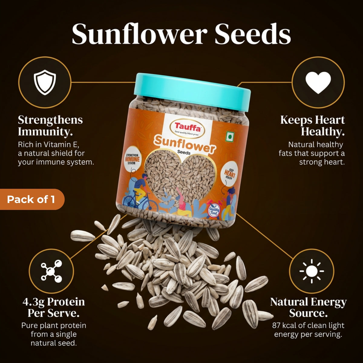 Sunflower Seeds 250g | Roasted Healthy Snack