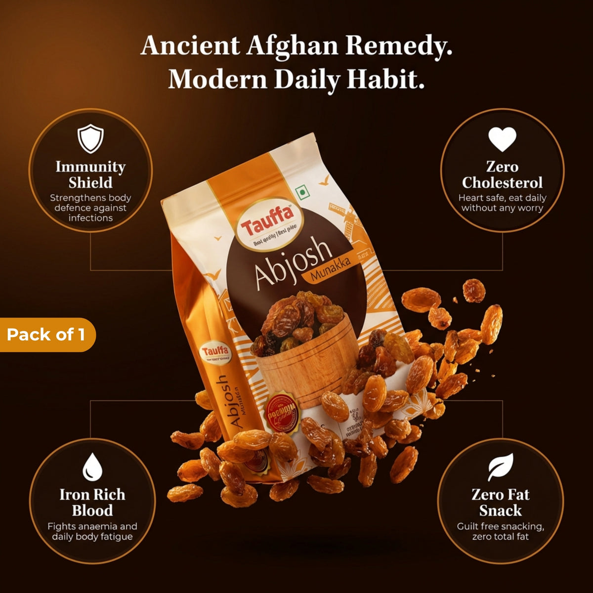 Premium Abjosh Munakka 250g | Large Raisins with Seeds