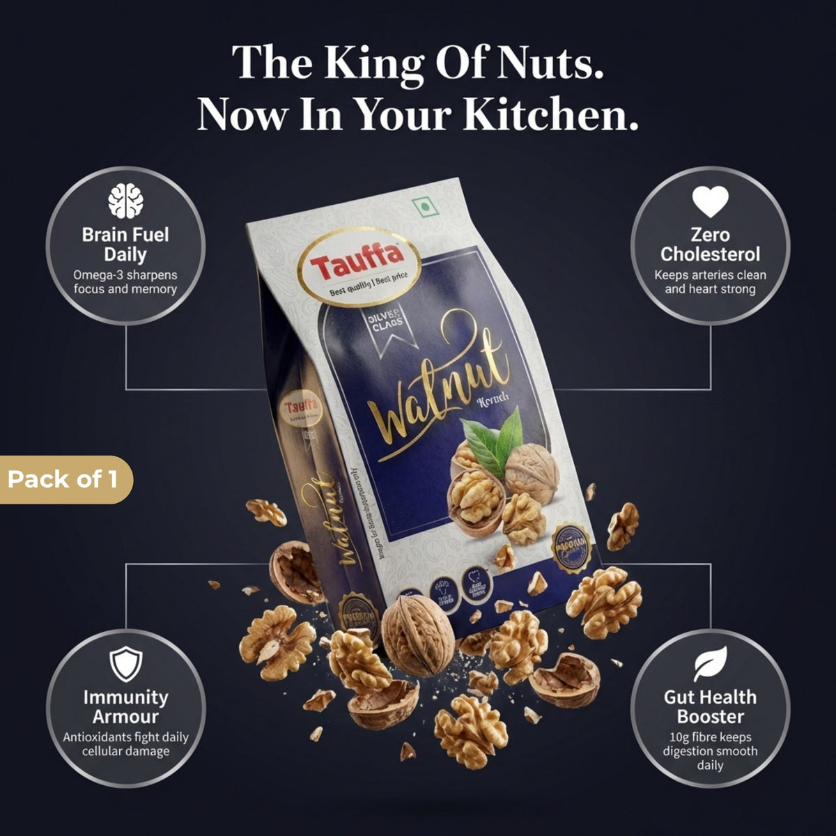 Silver Class Walnut Kernels 250g | Premium Walnuts Without Shell
