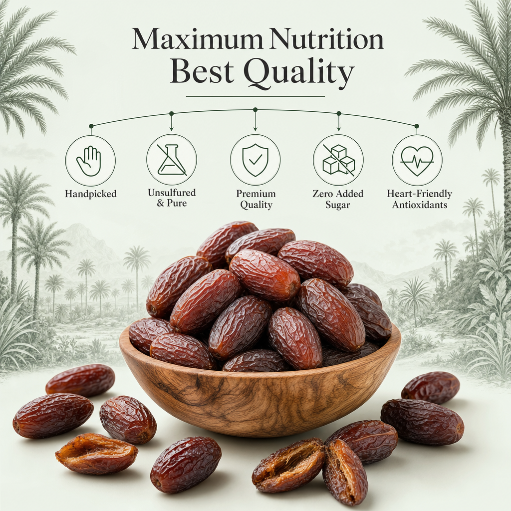 Medjool Dates 500g | Jumbo Size Jordan Khajoor