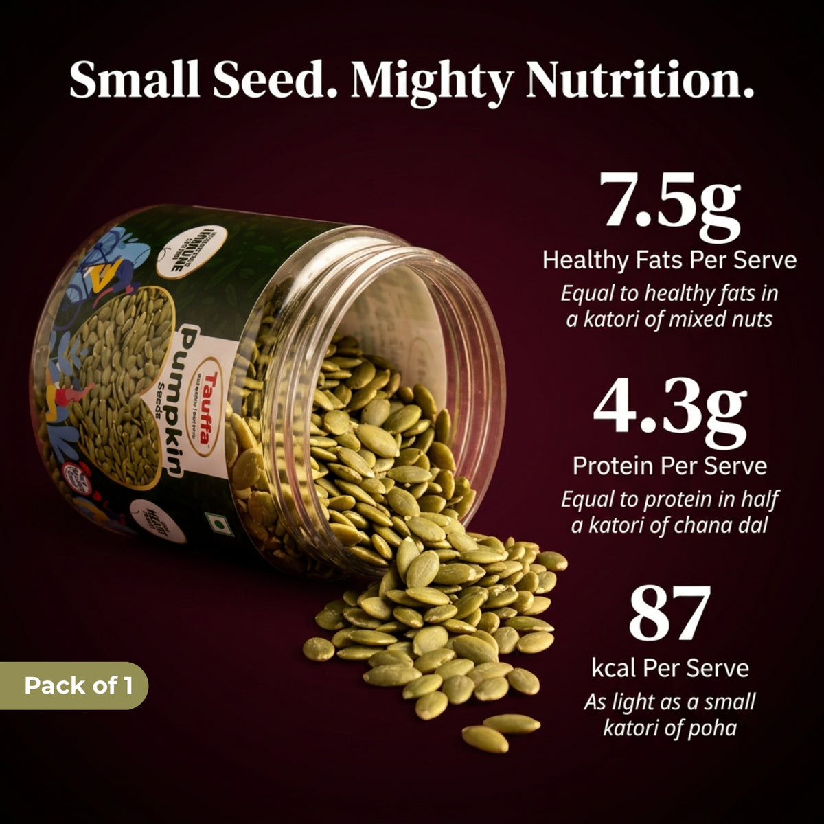 Premium Raw Pumpkin Seeds 250g | AAA Grade Kaddu Beej