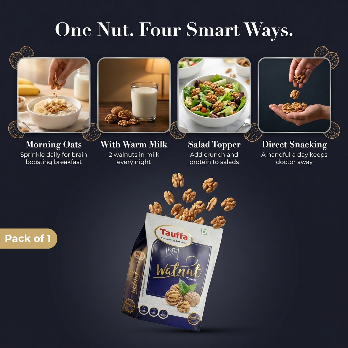 Silver Class Walnut Kernels 250g | Premium Walnuts Without Shell