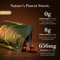 Tauffa Premium Zahidi Dates – Naturally Sweet, Nutrient-Rich Dry Fruits, No Added Sugar, Khajoor for Snacking, Baking & Recipes