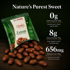 Tauffa Premium Zahidi Dates BOGO Pack – 1 Kg, Naturally Sweet Dates, Rich in Fiber & Essential Minerals, No Added Sugar, Healthy Daily Snack