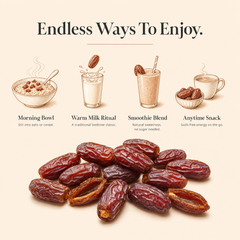 Nut n Berry Mabroom Dates 500g | Premium Saudi Arabia Khajoor | Firm, Chewy Khajur, No Added Sugar or Preservatives