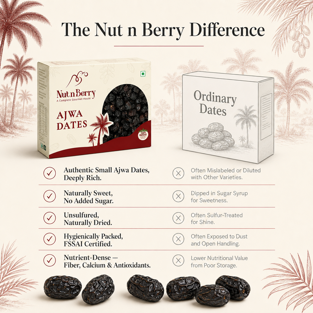 Ajwa Dates 500g | Authentic Saudi Arabia Khajoor