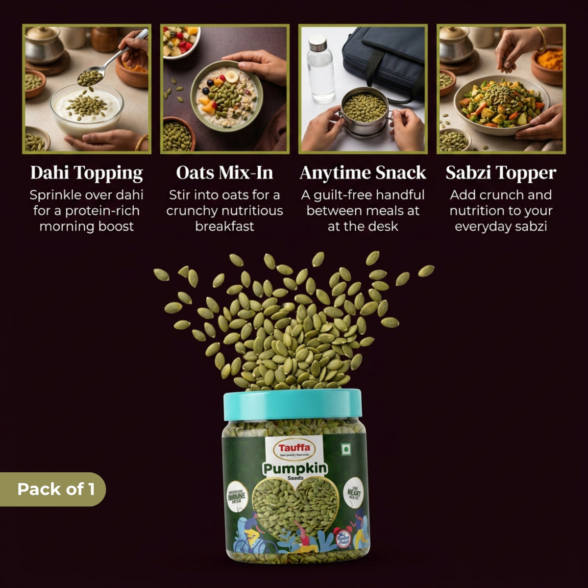 Premium Raw Pumpkin Seeds 250g | AAA Grade Kaddu Beej
