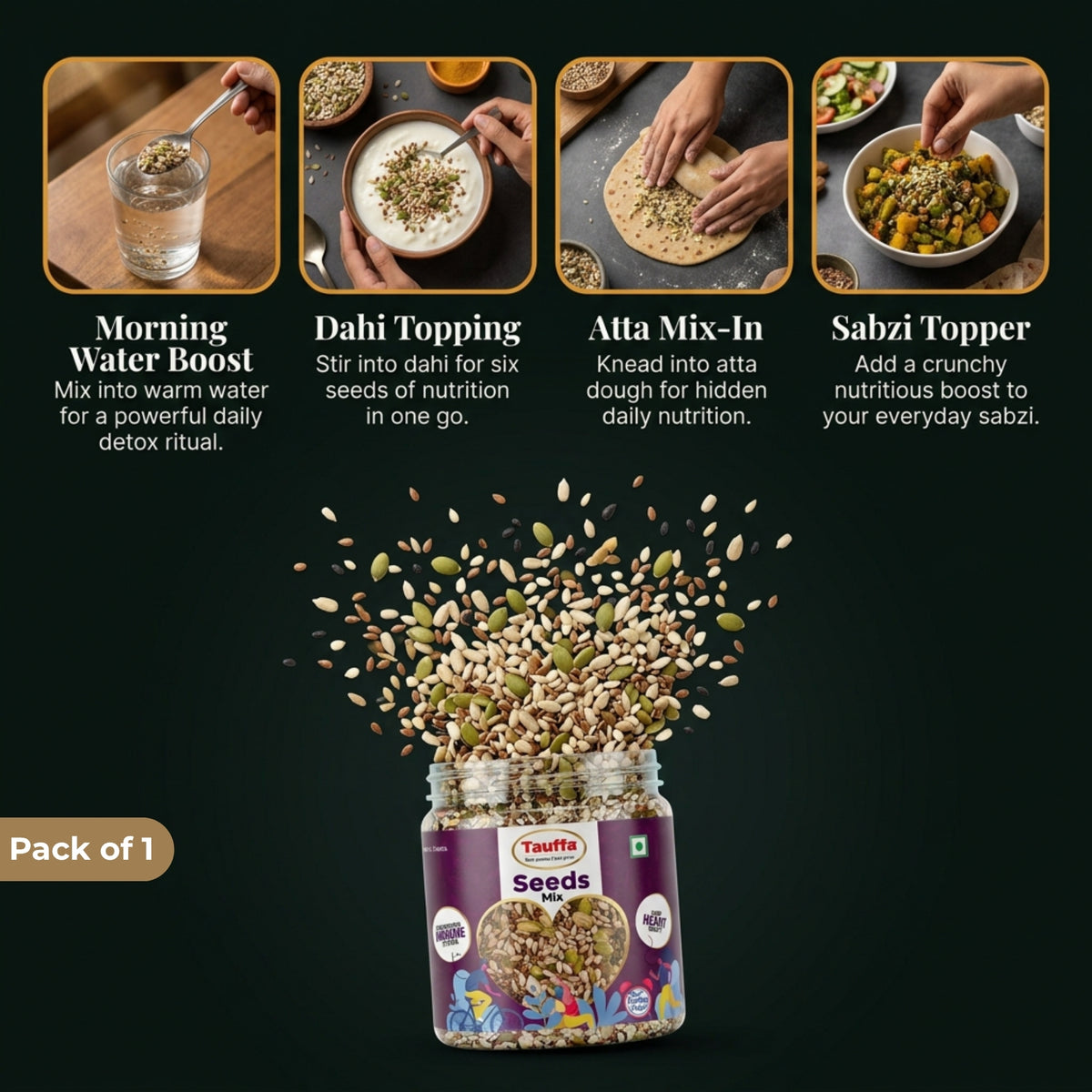 Premium Seeds Mix 250g | Healthy Seed Blend with Sunflower, Pumpkin & Flax Seeds
