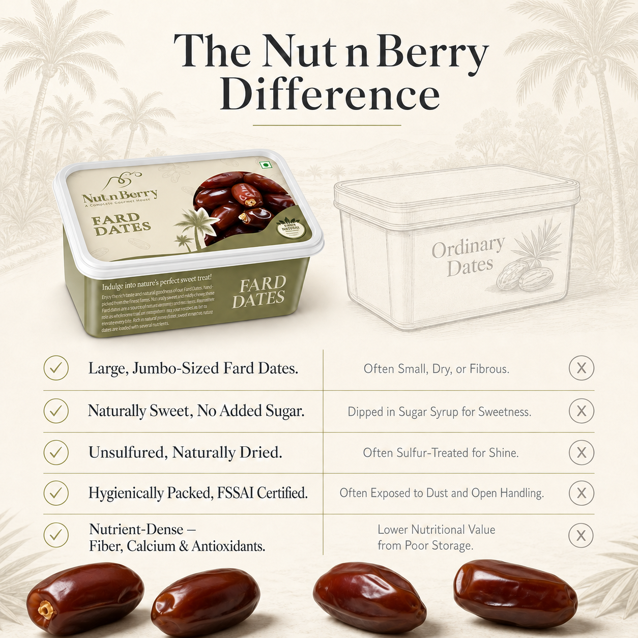 Fard Dates 500g – Premium Khajoor, Rich in Fibre & Potassium