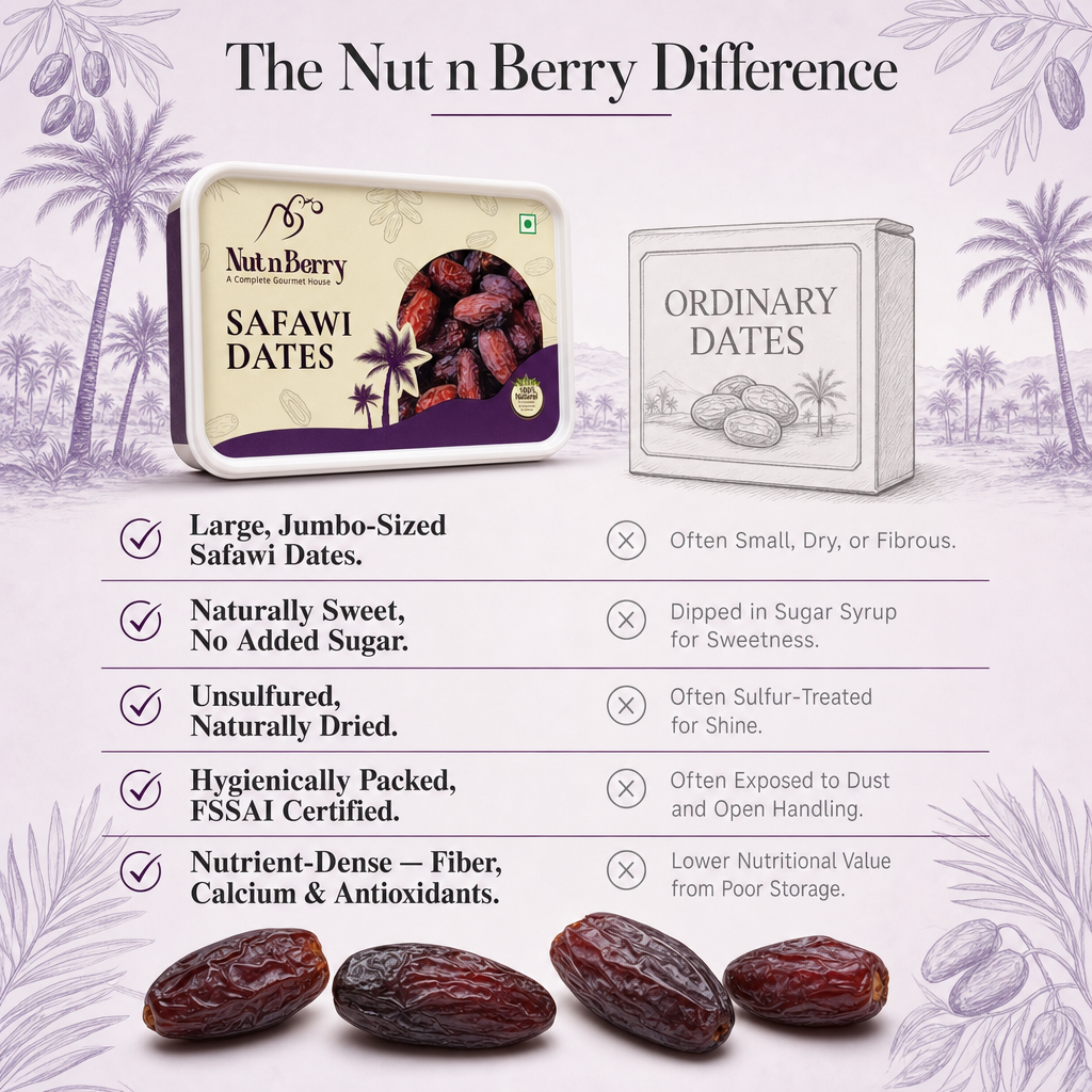 Safawi Dates 500g | Kalmi Khajoor | Saudi Arabia