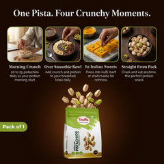 Tauffa American Pistachios Roasted & Salted - 250g Pack | Crunchy, Rich in Protein and Fiber | Perfect Snack for Energy Boost, Heart-healthy, High in Antioxidants