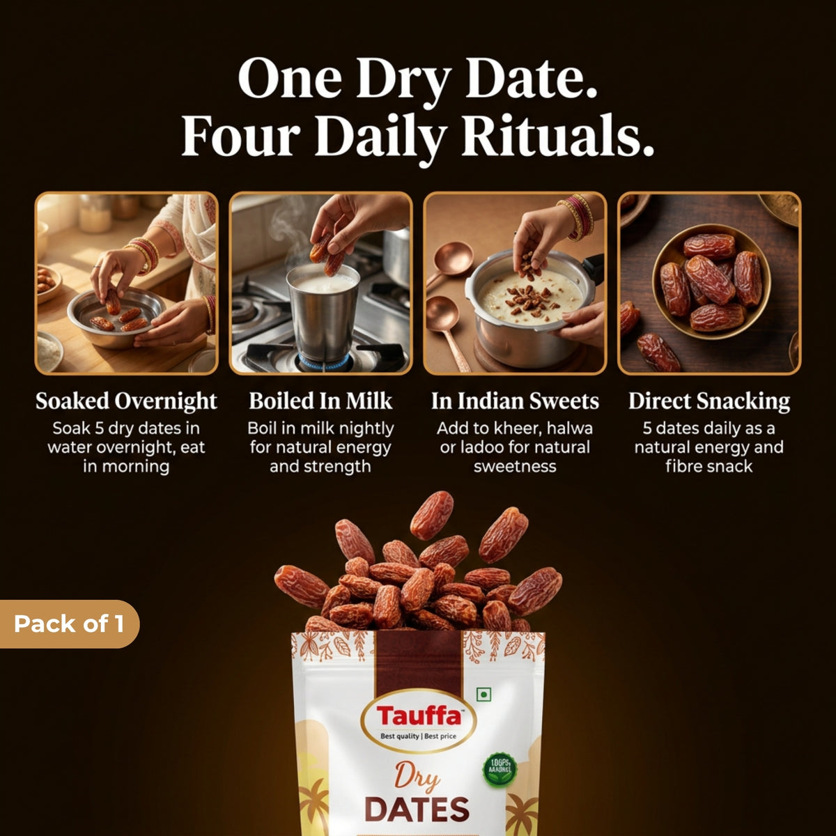 Premium Dry Dates 500g | Chuhara/Sukha Khajoor