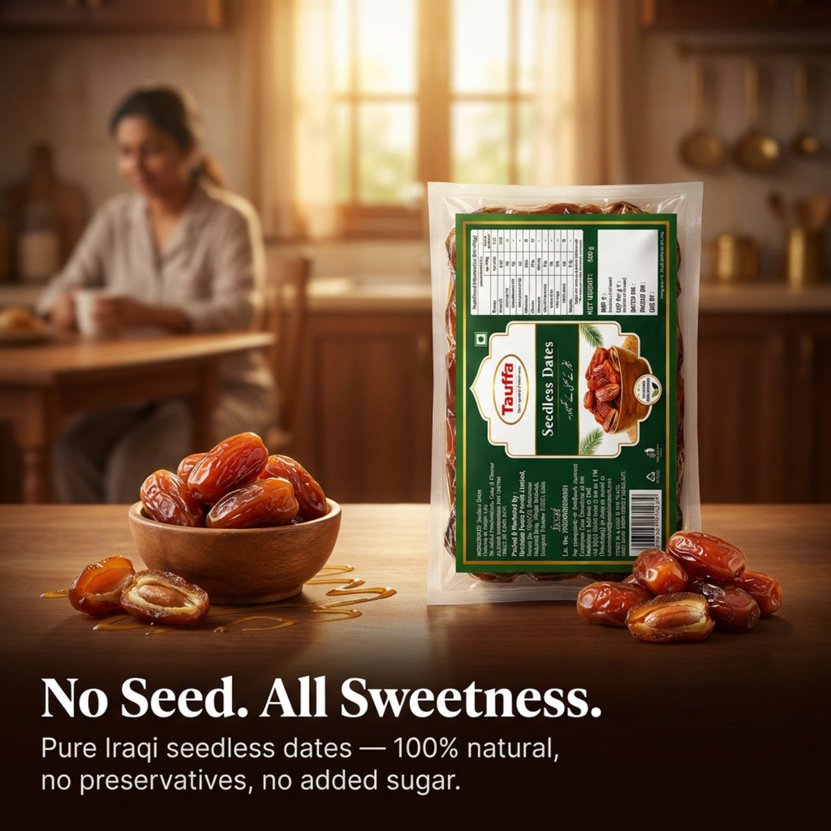 Seedless Dates 500g | Soft & Chewy Pitted Khajoor