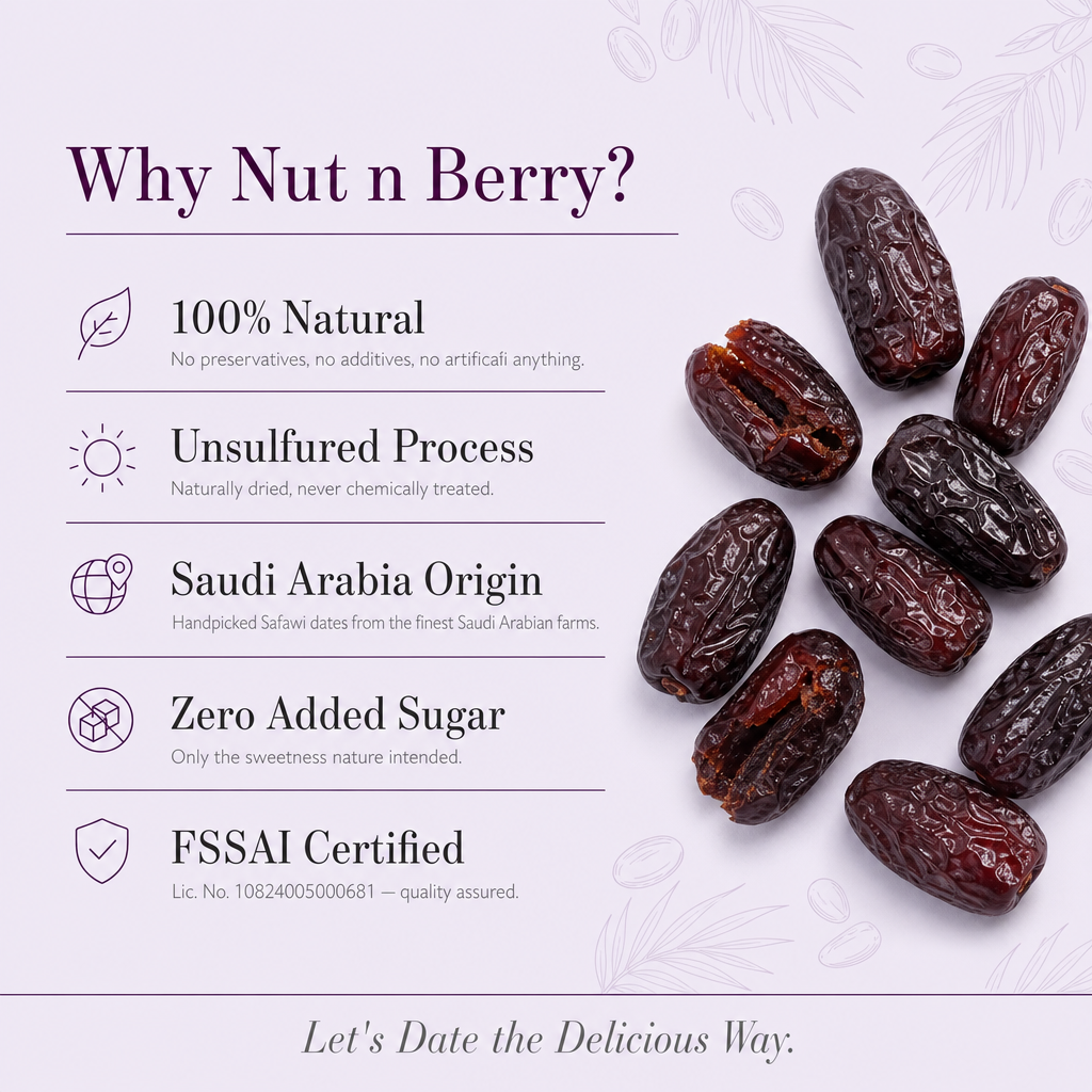 Safawi Dates 500g | Kalmi Khajoor | Saudi Arabia