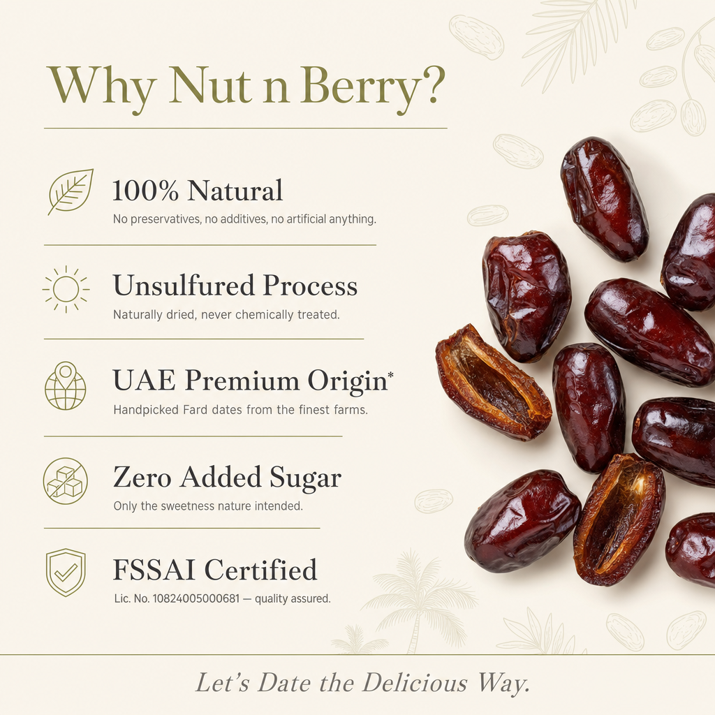 Fard Dates 500g – Premium Khajoor, Rich in Fibre & Potassium