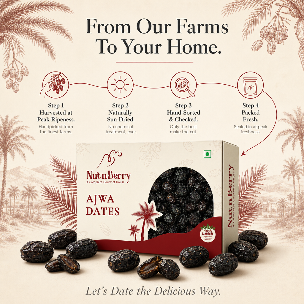 Ajwa Dates 500g | Authentic Saudi Arabia Khajoor