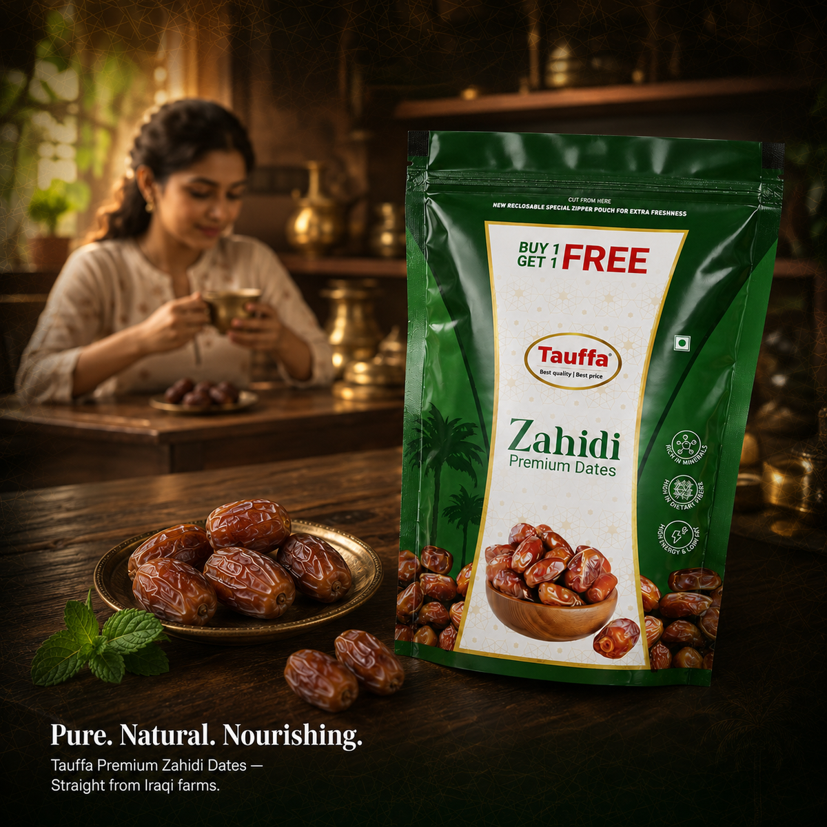 Premium Zahidi Dates BOGO Pack – 1 Kg