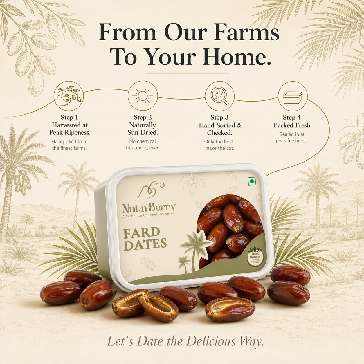 Fard Dates 500g – Premium Khajoor, Rich in Fibre & Potassium