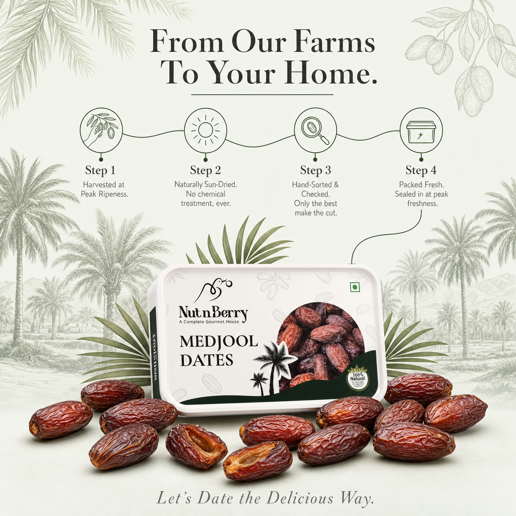 Medjool Dates 500g | Jumbo Size Jordan Khajoor