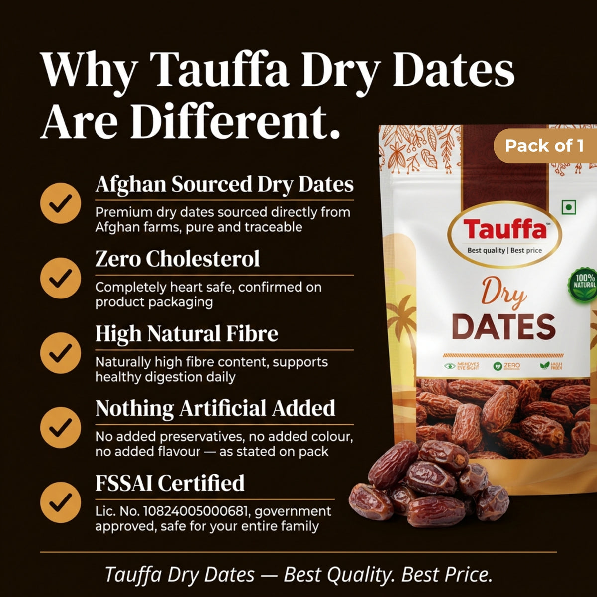 Premium Dry Dates 500g | Chuhara/Sukha Khajoor