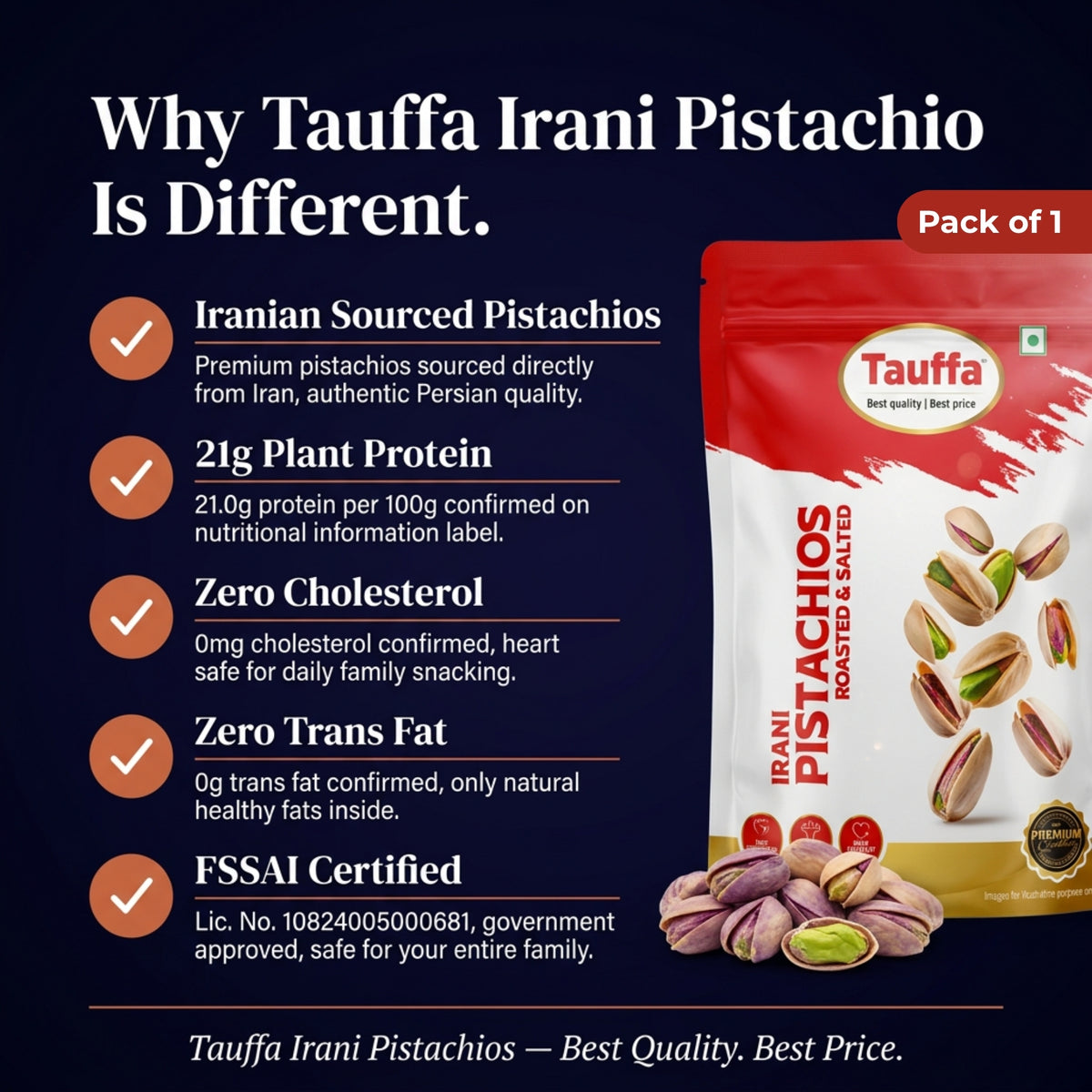 Irani Pistachios Roasted & Salted 250g