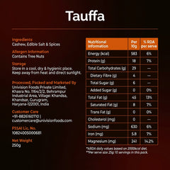 Tauffa Barbeque Cashews 250g | Smoky BBQ Roasted Whole Kaju | Crunchy Masala Kaaju Nuts | Ready-to-Eat | No Added Oil or Colours