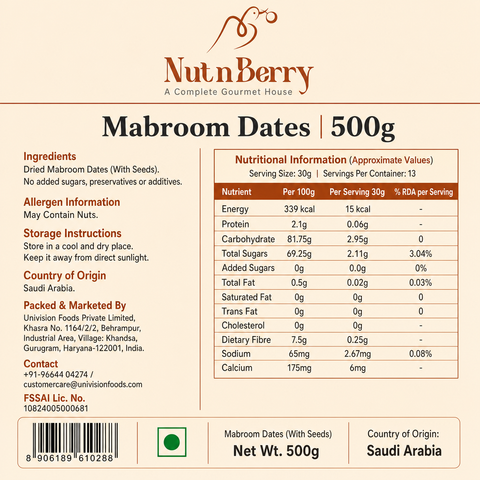 Mabroom Dates 500g | Premium Saudi Arabia Khajoor