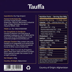 Tauffa Anjeer Gold 250g | Premium Afghani Dried Figs | Anjir Dry Figs | Naturally Sweet & Fiber-Rich | Ideal for Snacking, Milk-Soaking & Festive Gifting