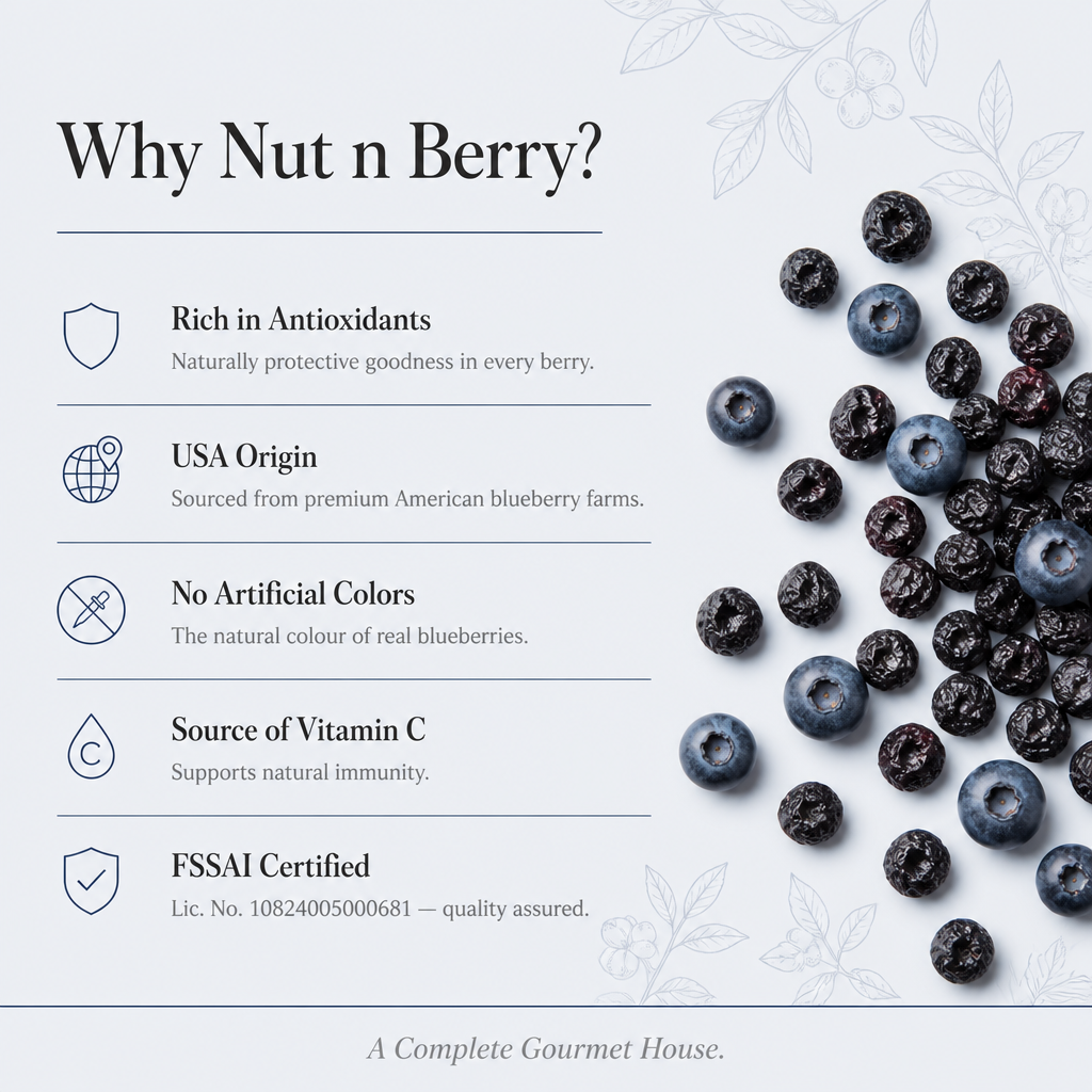 Dried Blueberries 150G | Naturally Antioxidant-Rich
