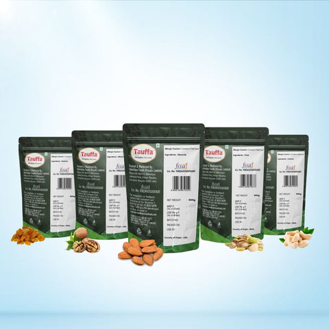 Tauffa Almond, Raisins, Walnut, Pista & Cashew Combo
