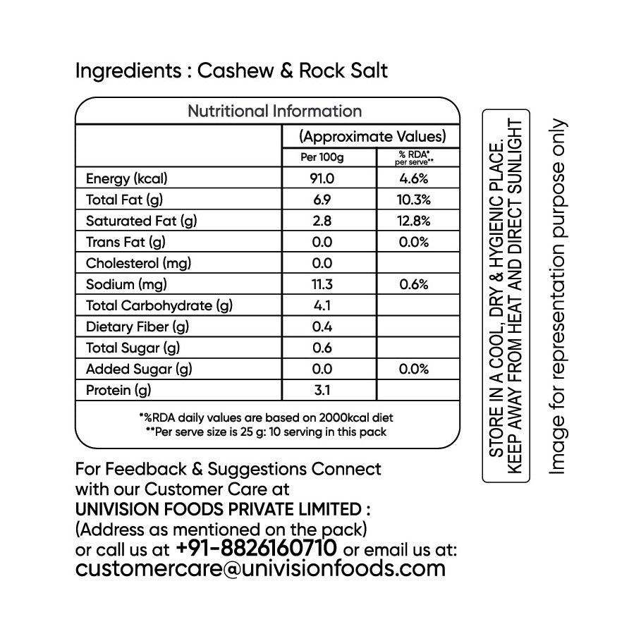 Tauffa Roasted & Salted Cashews